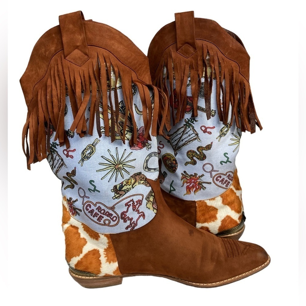Nicole Miller Stuart Weitzman Cowboy Boots Size 9.5 - Picture 8 of 10
